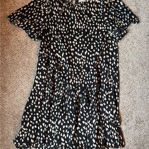 Black and White Patterned Dress